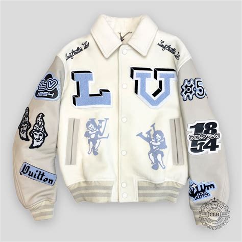 louis vuitton college jacke weiß|Louis Vuitton Varsity Jacket .